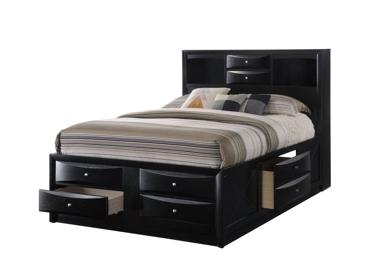 Emily Black King Storage Bedroom Set – Katy Furniture