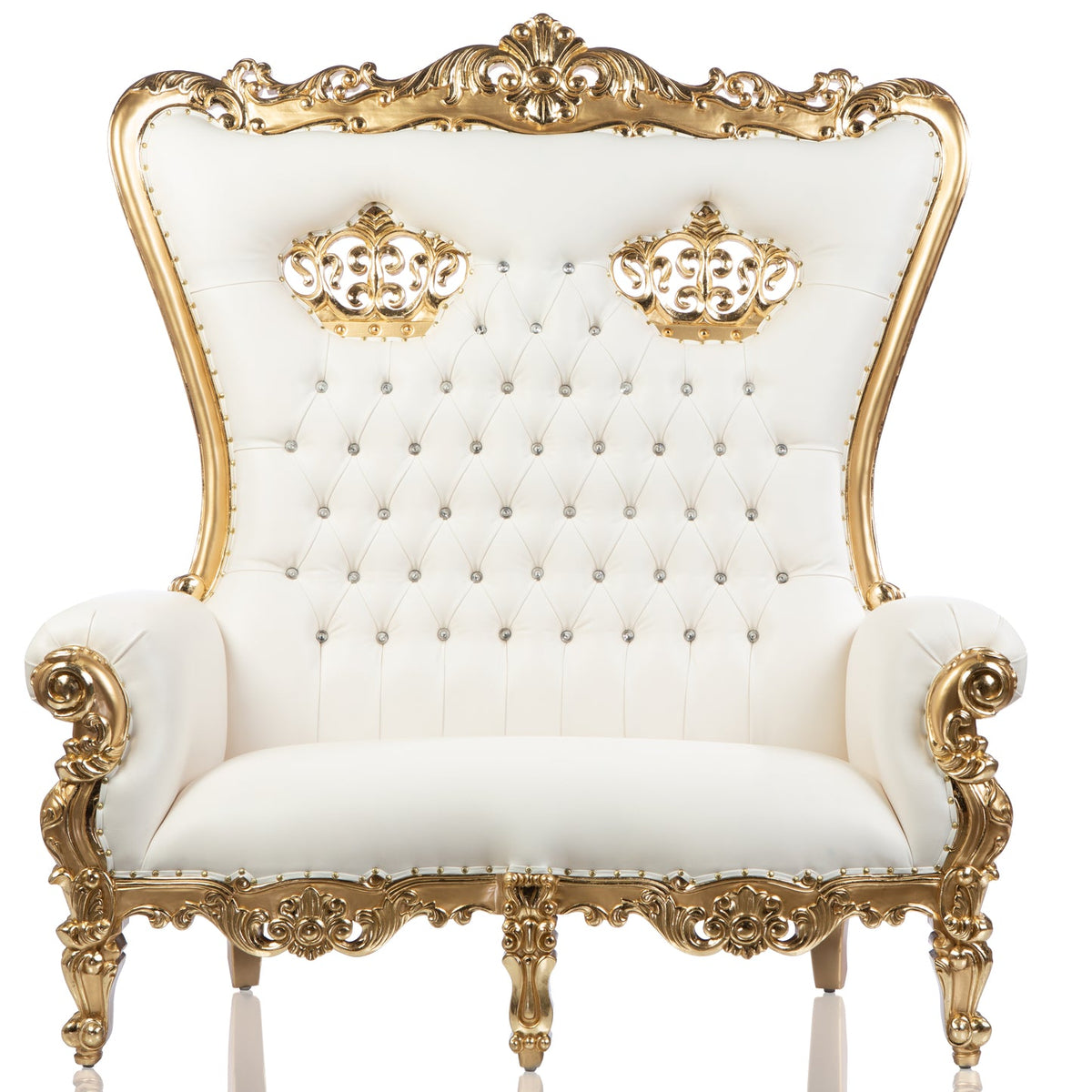 Double Princess Throne Chair - White – Katy Furniture